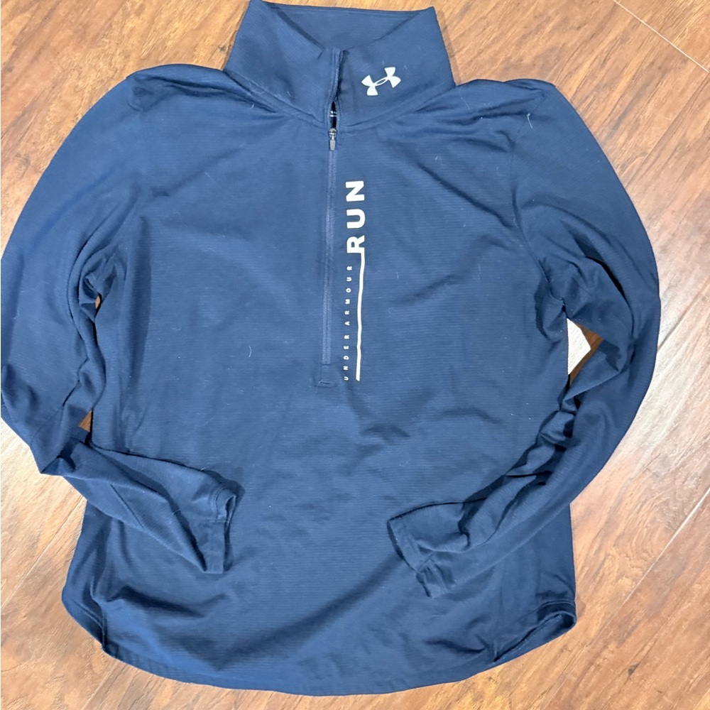 Under Armour Navy Half-Zip RUN Pullover